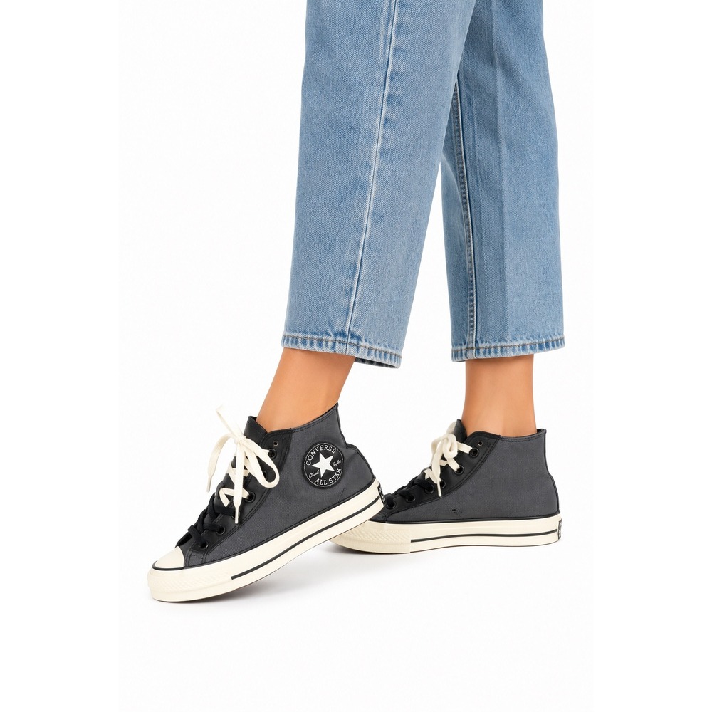 Converse Chuck 70 Storm Taylor All Star High Top Black Charcoal Leather Womens 8